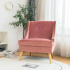 Velvet Upholstered Swoop Arm Accent Chair