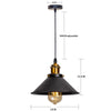 Black Vintage Industrial Pendant Light