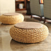 Modern Straw Round Pouf Ottoman