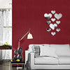 10Pcs/Set Acrylic LOVE Decorative Mirrors Wall Sticker