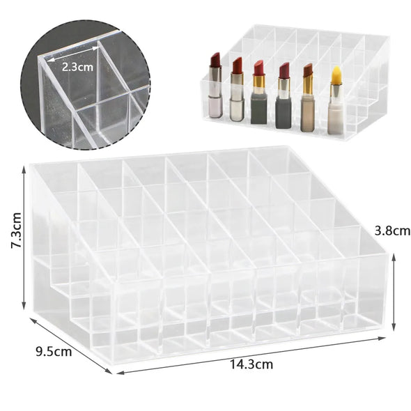 24 Grid Acrylic Make Up Organiser