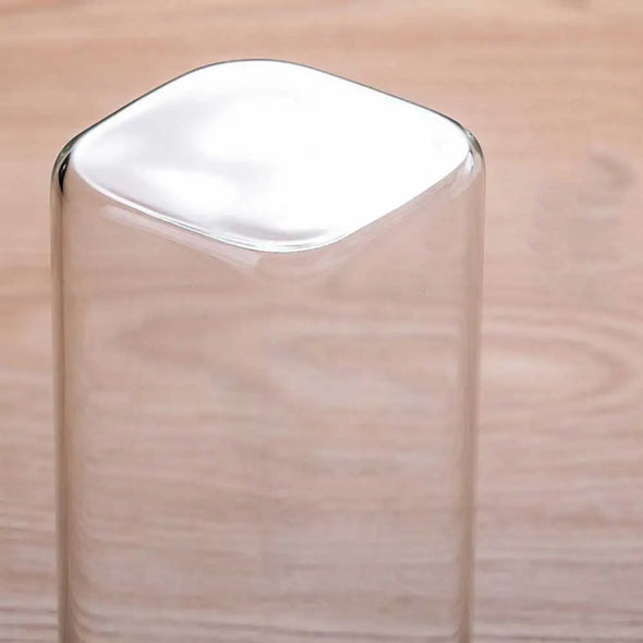 Square Glass Cup Transparent Cold Drinking Glass Milk Juice Tea Drink Water Cups Wine Glass Beer Coffee Mug for Office Home