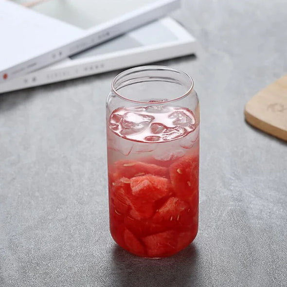 Creative Glass Cup With Bamboo Lid