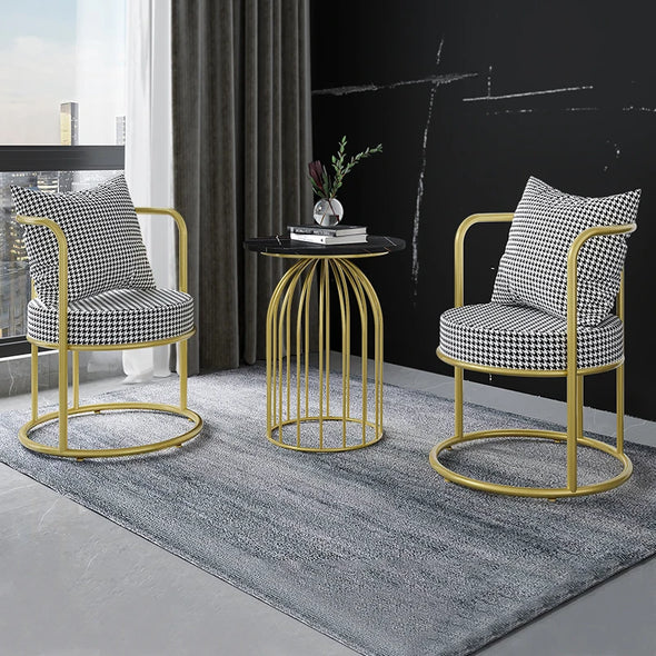 Unique Back Support Chairs with Gold Legs