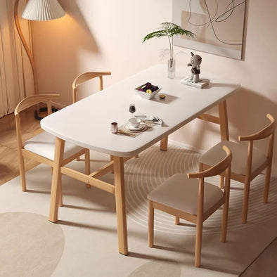 Wood Mobile Dining Table Set